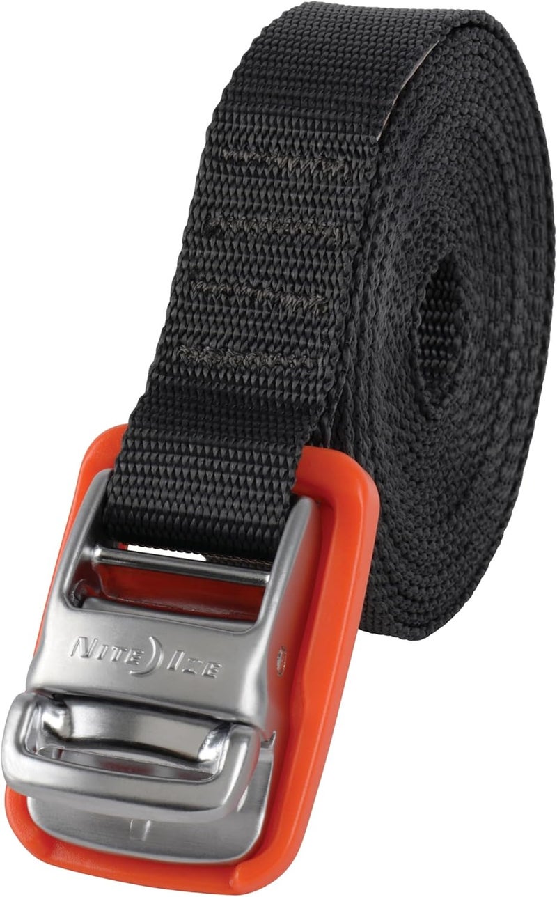 NiteIze CamJam Tie Down Strap - Tie Down Ratchet Straps - Straps for Trucks & Cars - Tie Downs for Luggage & Gear - 12 ft Strap, Orange (Pack of 2) - Image 2